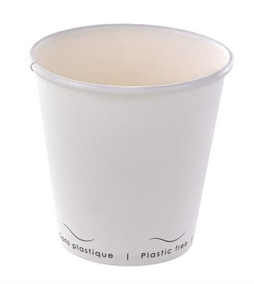 50Pcs - Gobelet Eden blanc en carton sans plastique, Waterbased  H86mm 300ml FirstPack - Mathon - 1