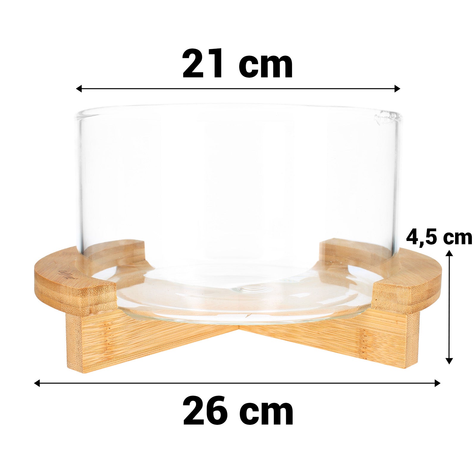 Saladier en Verre Base Bambou Cheffinger - Mathon - 5