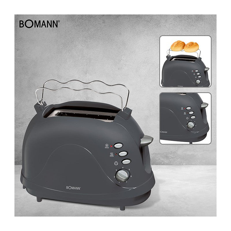 Grille-pain 2 fentes Bomann TA 246 CB Gris Bomann - Mathon - 1