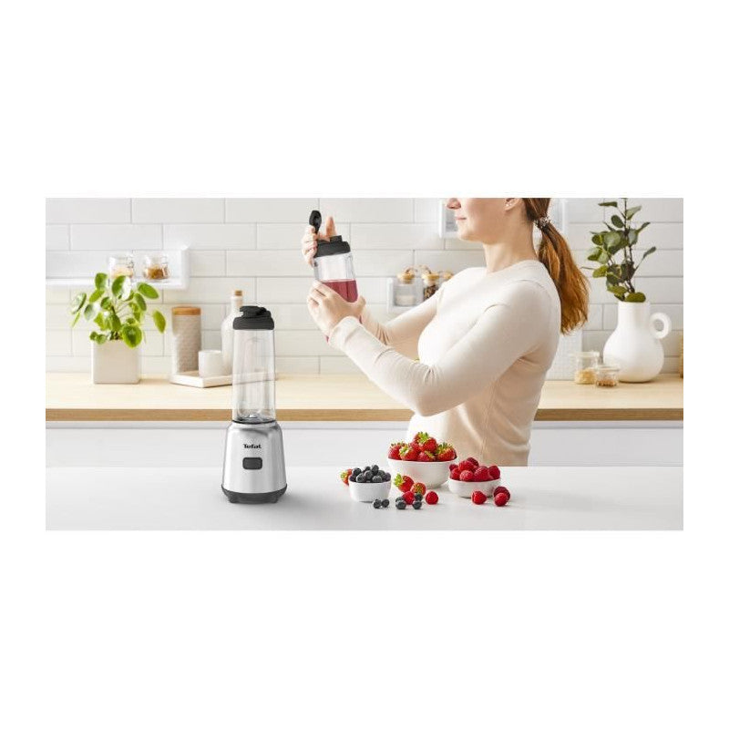 Moulinex blender mixeur, 300 w, 2 bouteilles tritan à emporter, 4 lames amovibles, compact Moulinex - Mathon - 4