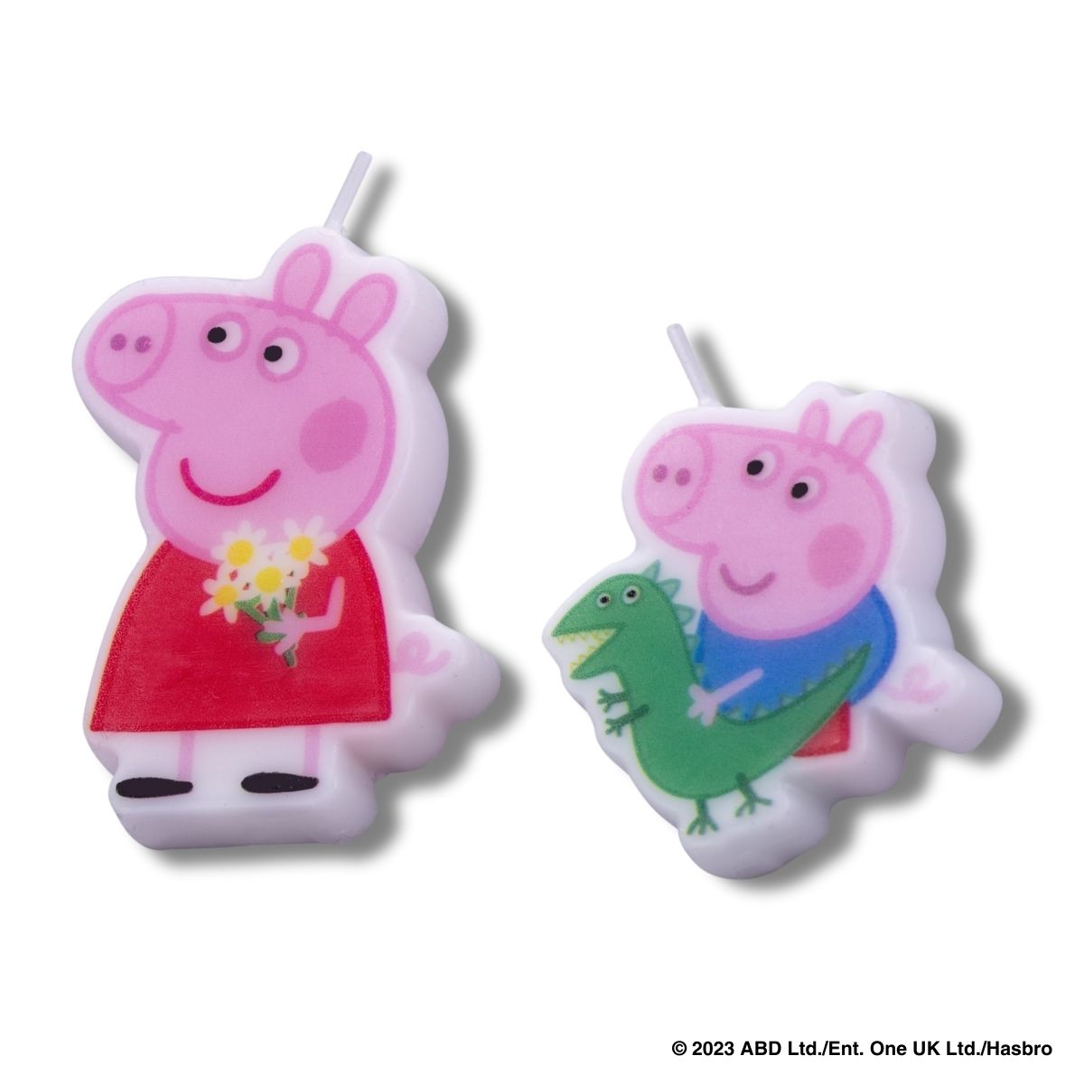 Lot de 2 bougies en cire personnages pour les anniversaires des enfants Dr. Oetker Peppa Pig Dr. Oetker - Mathon - 1
