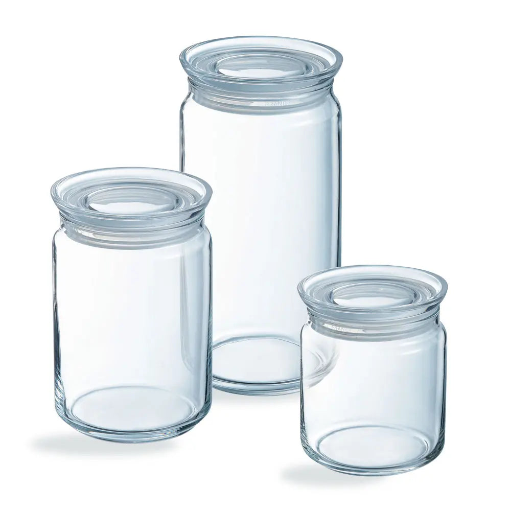 Lot de 3 pots de conservation Pure Jar Glass - 70-100-150cl - Luminarc Luminarc - Mathon