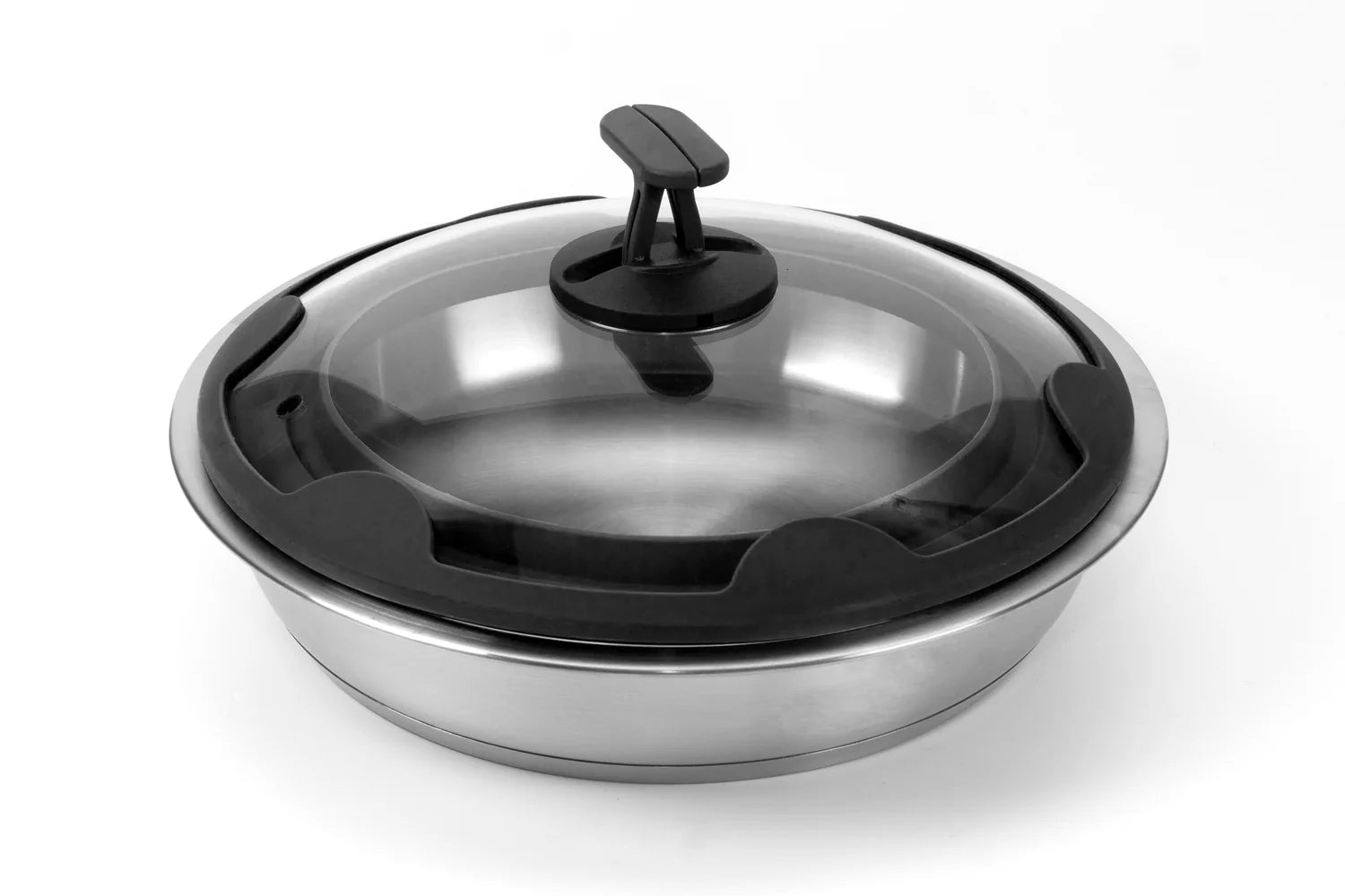 Couvercle gourmet en verre noir, diamètre 28/24 cm Cookvision - Mathon - 2