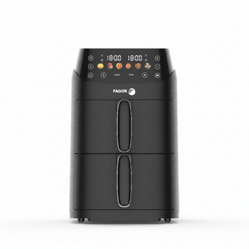 Friteuse à air chaud Air fryer double panier 5L 2000W Noir Fagor FG3301 Fagor - Mathon - 1