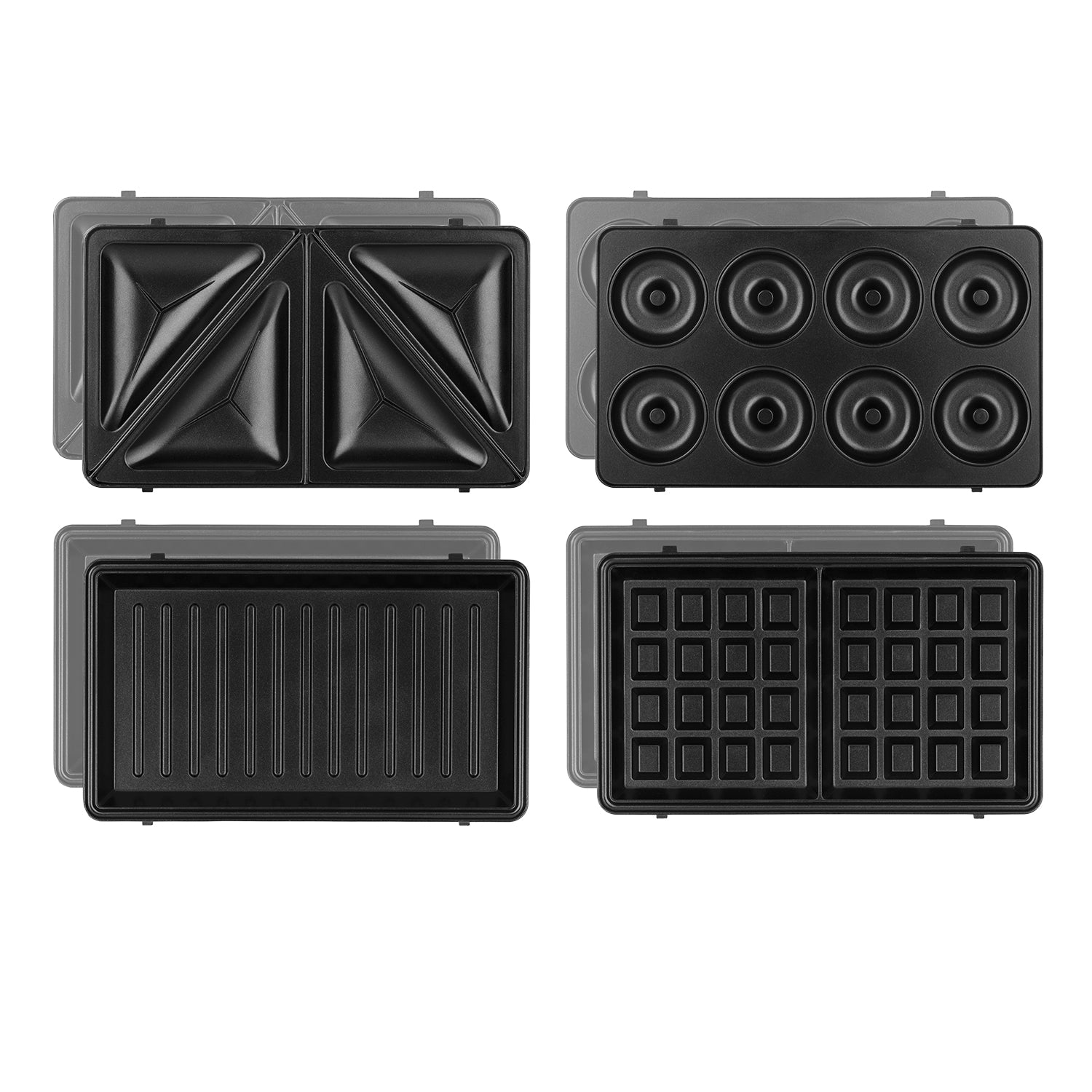 Weasy Joy600 - Appareil A Croque-monsieur 4 En 1 - 4 Plaques Interchangeables - 750w - Temoin Lumieux - Revetement Anti-adhesif Weasy - Mathon - 5