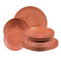 Assiettes Onyx Terracotta - Service 24 Pièces Pour Tables Chic Ou Quotidien - 4