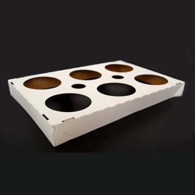 50Pcs - Plateau cuisson papier 6 alvéoles 287x192x30mm FirstPack - Mathon - 2