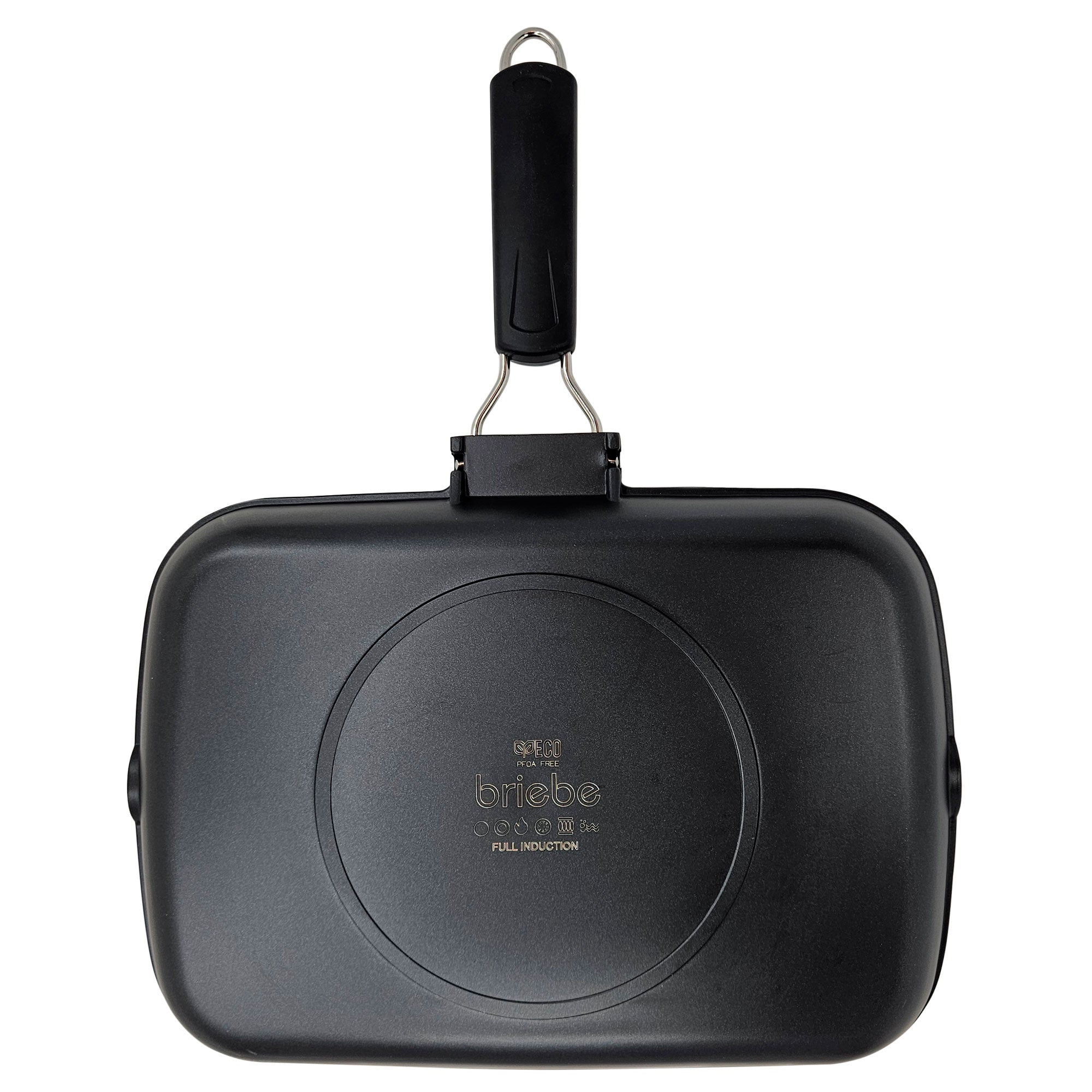 Poêle à Griller Induction Antiadhésif Titane 34x24cm Fonte d