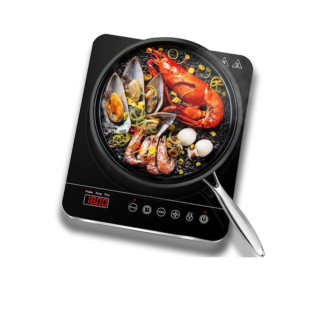 Plaque de cuisson à induction en verre cristal 2000W noir Vendos85 - Mathon