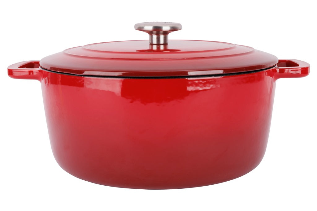 Cocotte en Fonte émaillée, FONTESTIC, Rouge, D28 cm Cosy & Trendy - Mathon - 1
