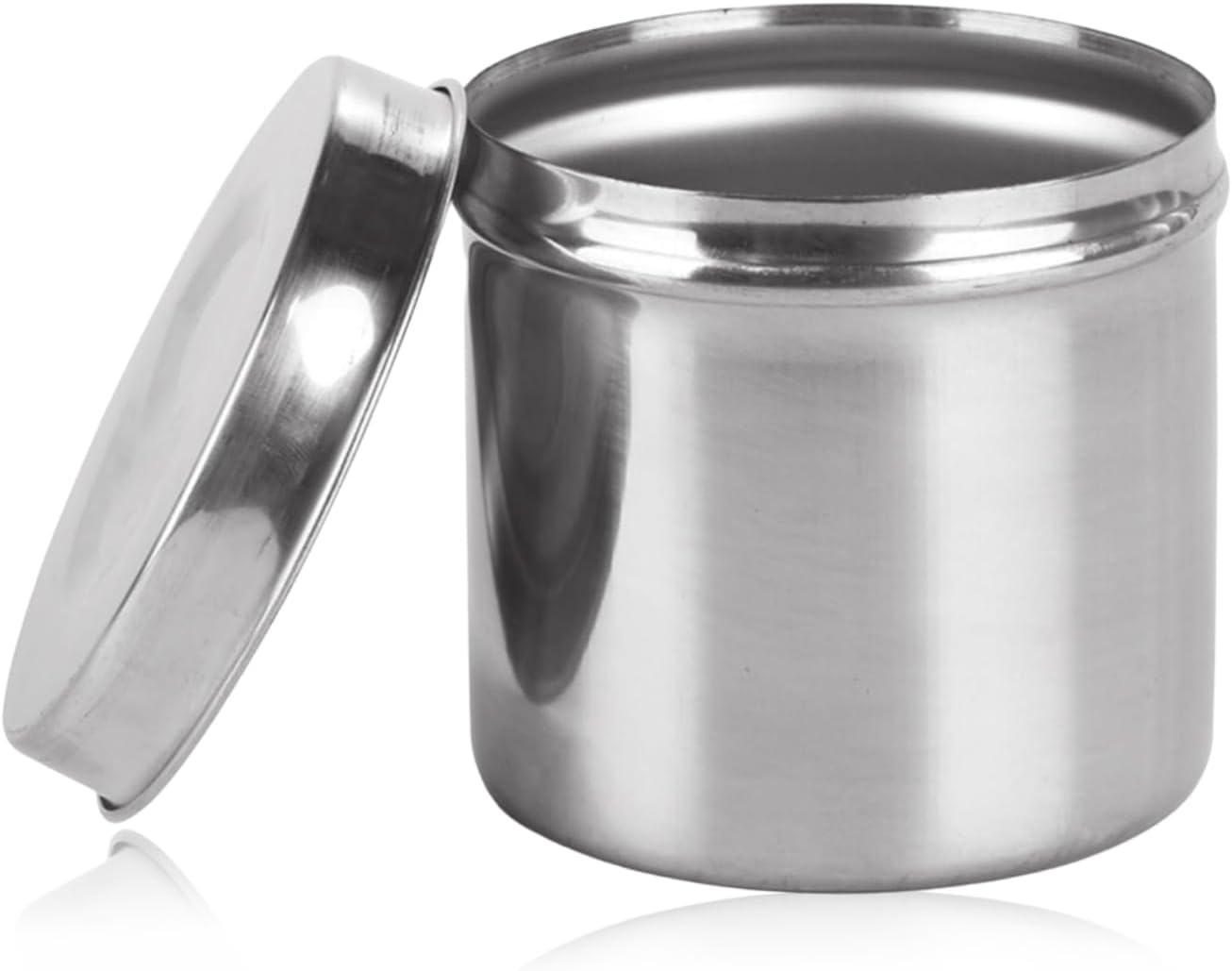 Porte-Coton-Tige et Boules en Acier Inoxydable avec Couvercle Vendos85 - Mathon