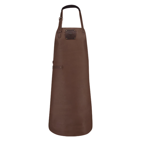 Tablier de cuisine artisanal cuir Buffalo Marron Witloft - Mathon - 1