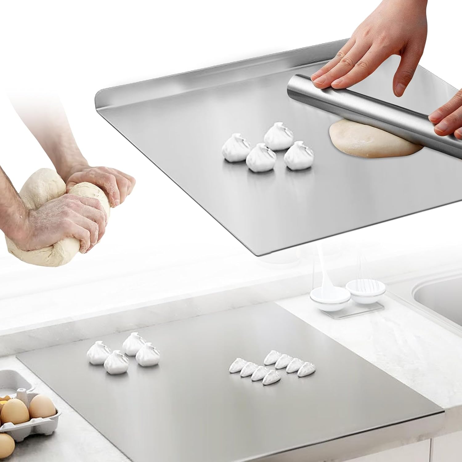 Planche à découper inox 40x30 cm antidérapante Vendos85 - Mathon