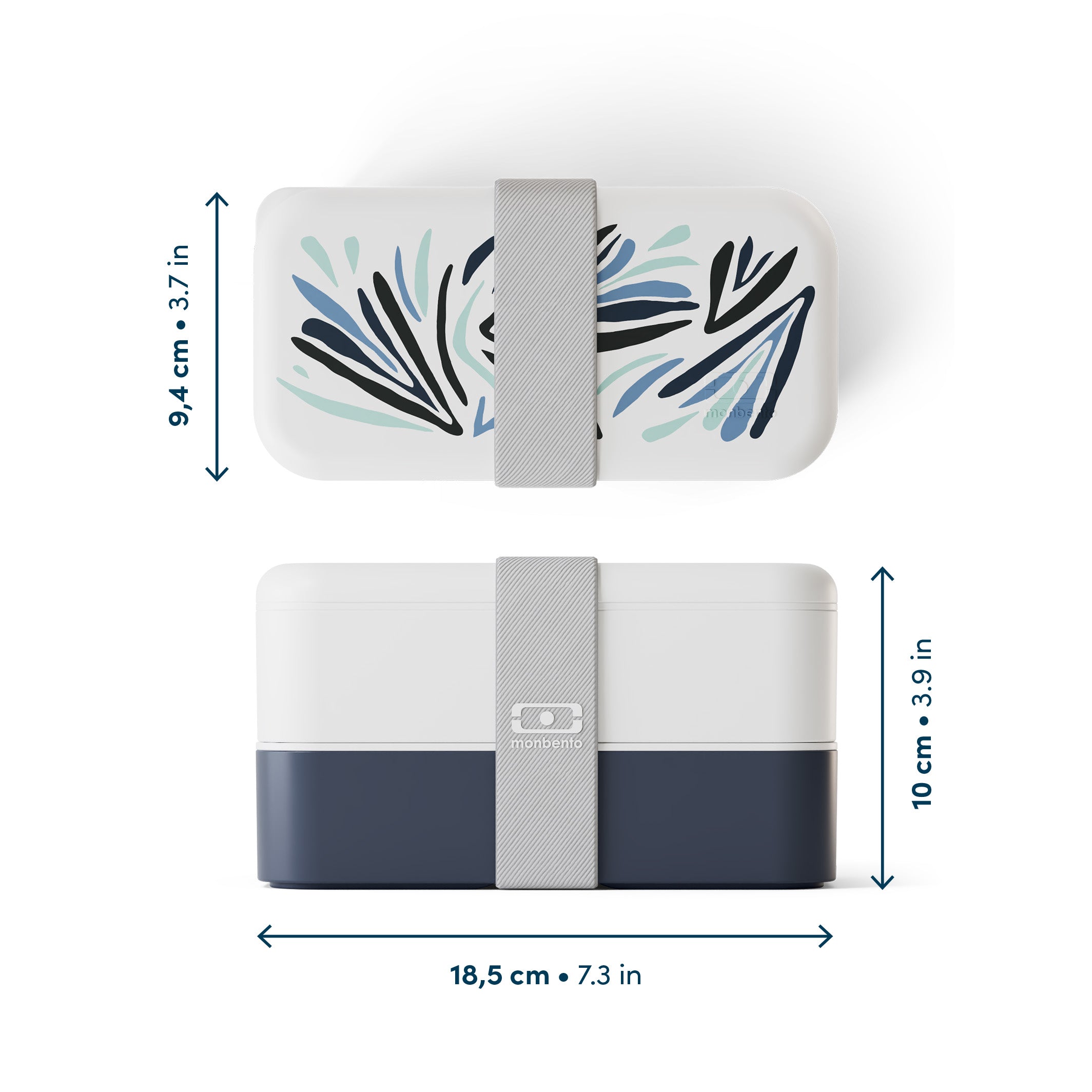 Lunch box 2 compartiments Original 1L Made in France Bleu Nordic Monbento - Mathon - 5