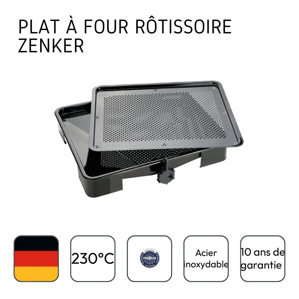 Ensemble de 2 Plats de cuisson four pour rôti avec bac de récupération du jus de 3 litres 39 x 33 cm Zenker Special Cooking Zenker - Mathon - 4