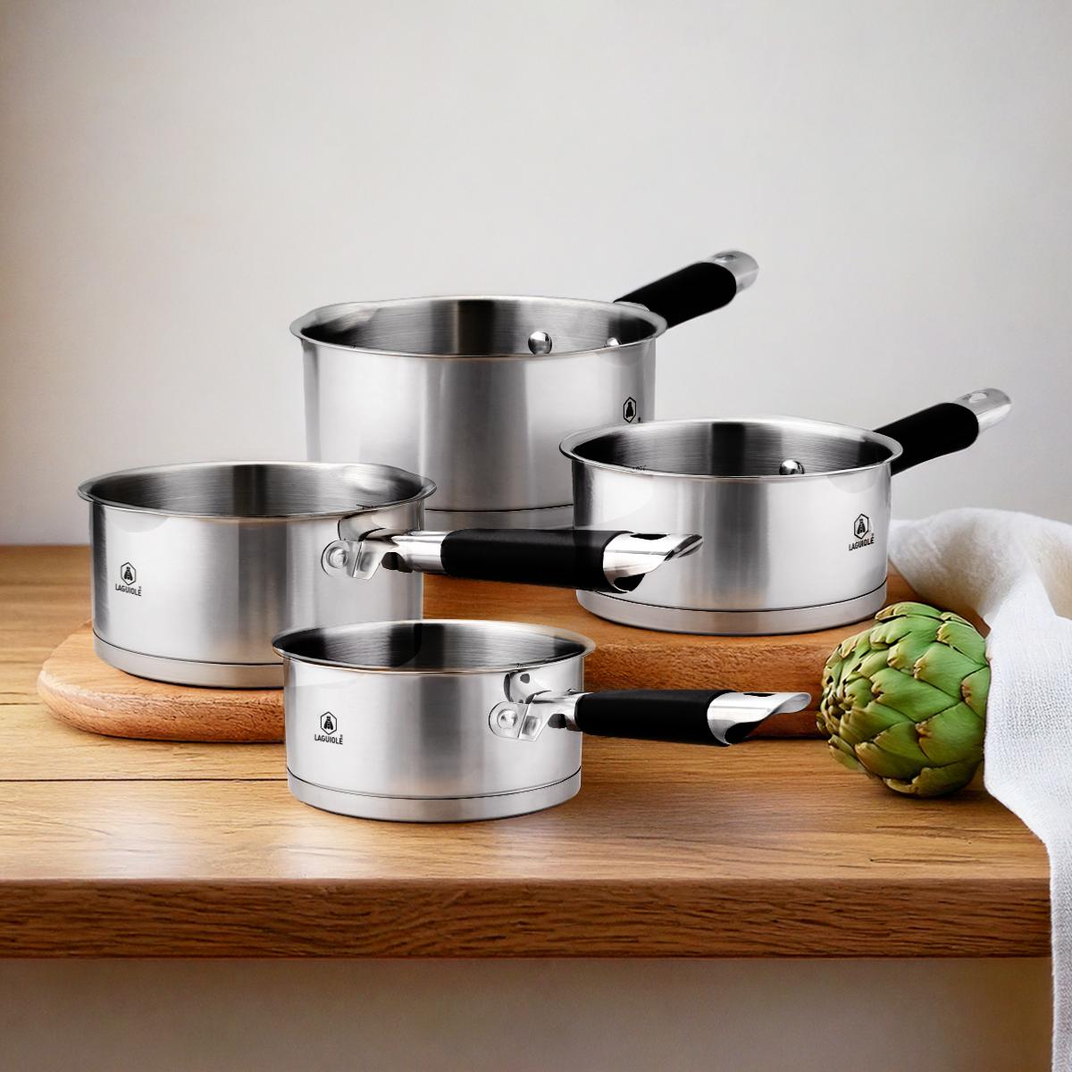 Set de 4 casseroles inox 14/16/18/20cm induction Laguiole Cuisson - Mathon - 5