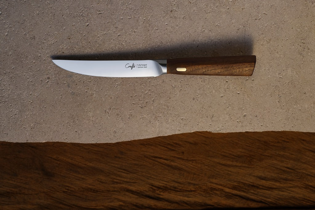 Lot de 6 Couteaux à Steak Lame Lisse 12 cm- Manche En Noyer, Couteaux & Co Cosy&Trendy - Mathon - 3