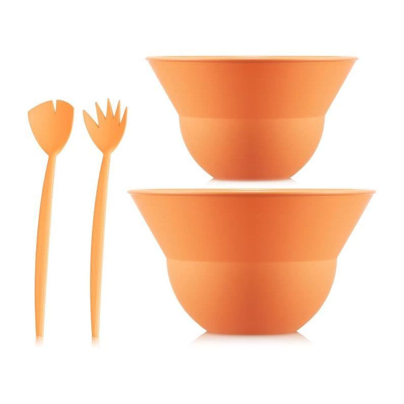 Ensemble De 2 Bols 3 L Et 4.9 L Avec Couverts A Salade - Bodum - Topee - Bellini Orange Bodum - Mathon - 1