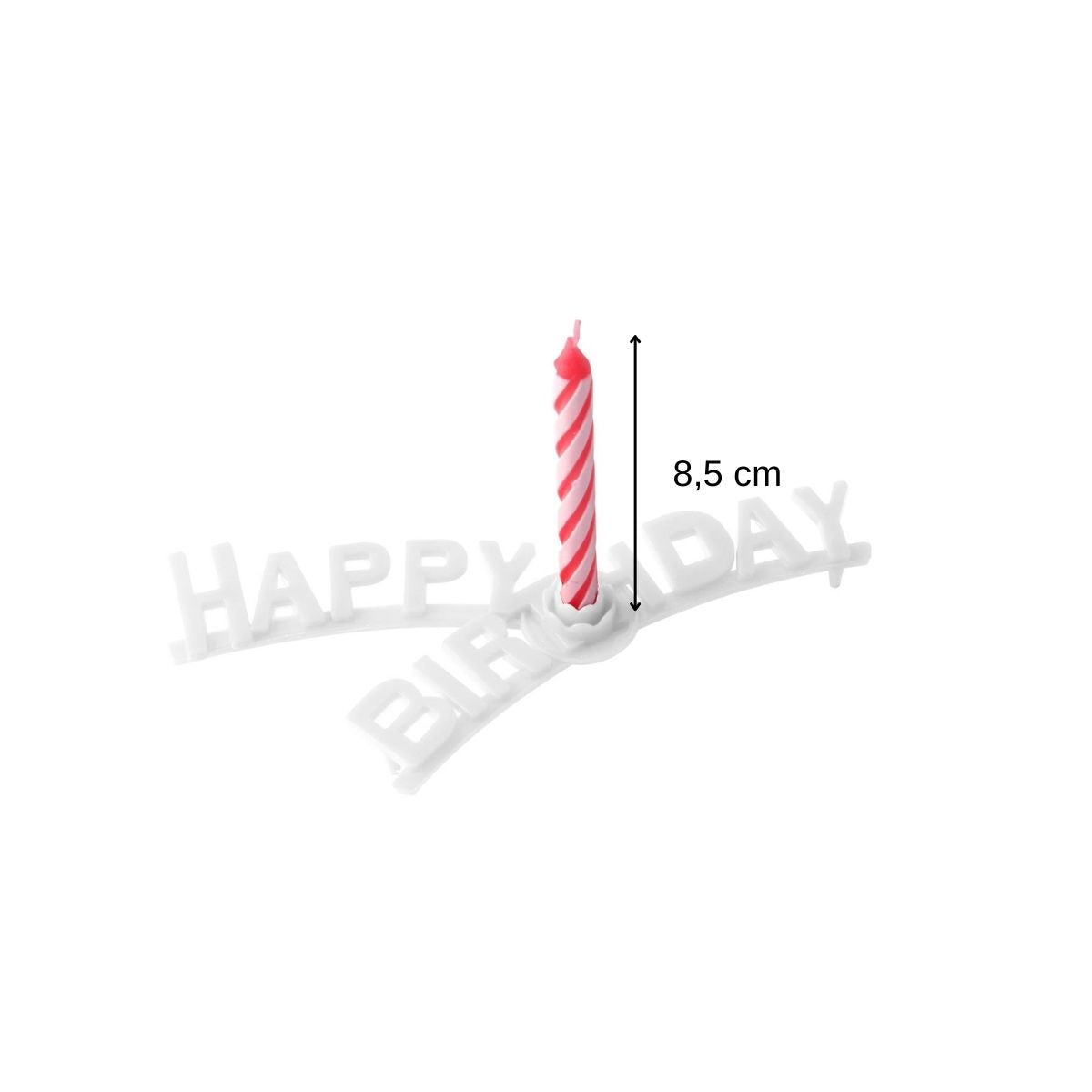 Set support "happy birthday" et 8 bougies d