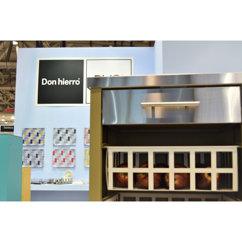 Desserte de cuisine avec plan de travail en acier inoxydable, MOHER, Vert olive Don Hierro - Mathon - 4