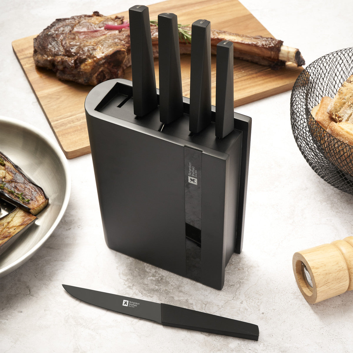 Edge Noir - Bloc 5 couteaux de cuisine Richardson Sheffield - Mathon - 3