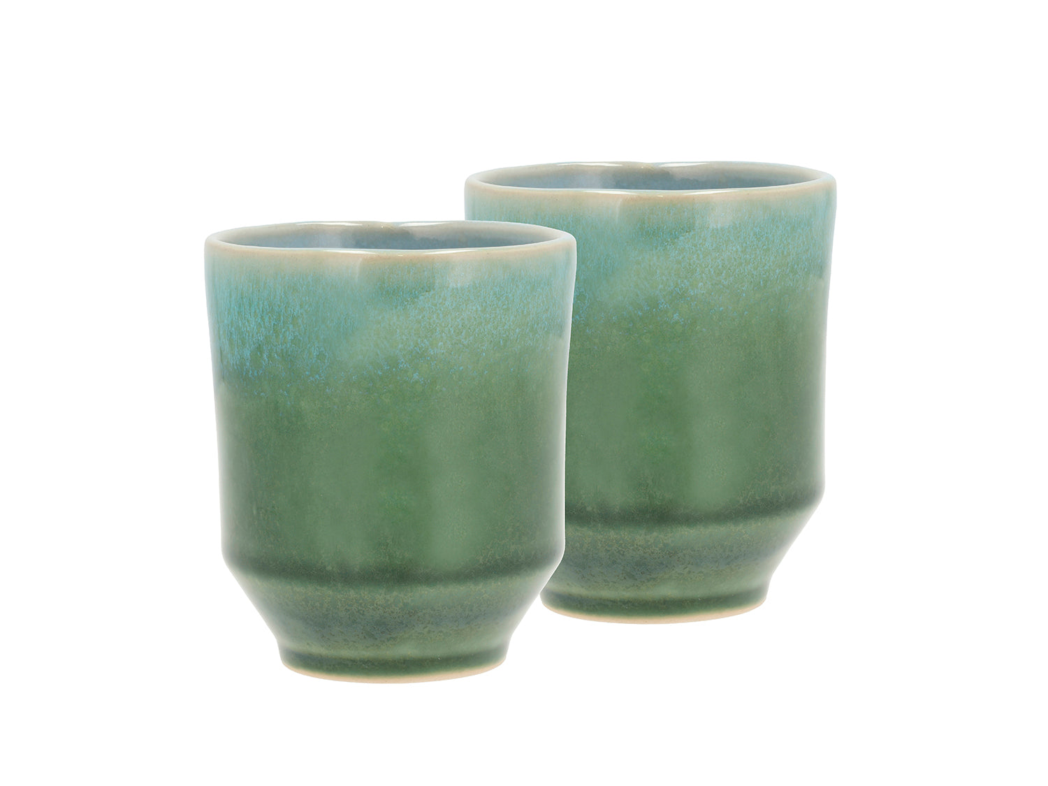 Set de 2 mugs STYLES en grès Vert/Bleu Villa Collection - Mathon - 1