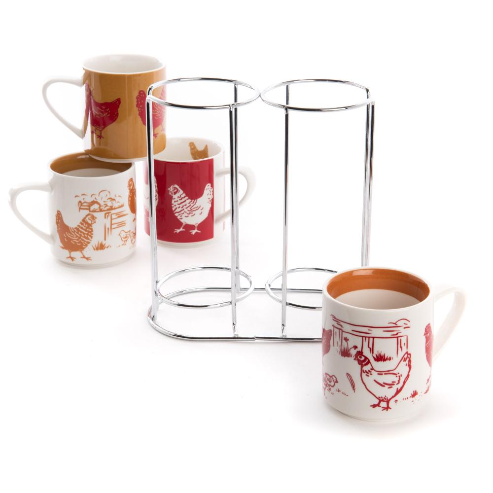 Coffret de 4 tasses déjeuner Maggie Amadeus - Mathon - 2