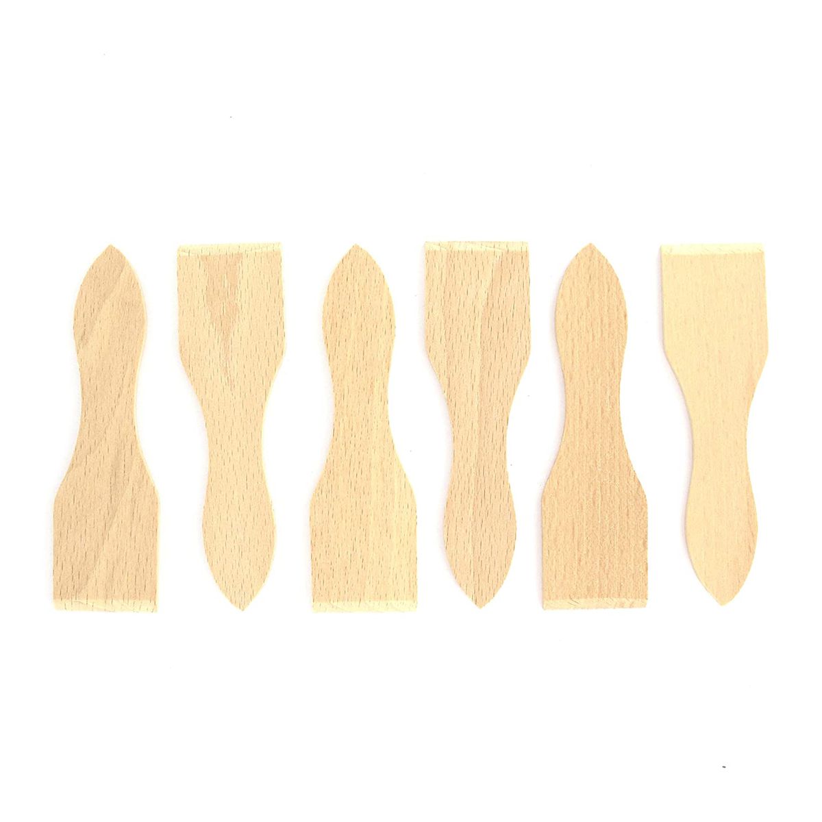 Lot de 6 spatules à raclette en bois 13 cm  Wood Edition Fackelmann - Mathon - 1