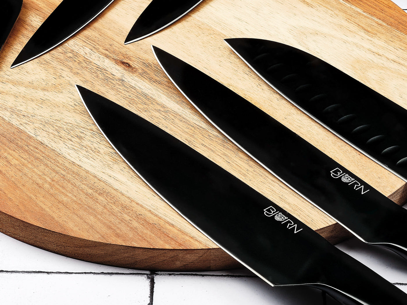 Lot de 14 couteaux de cuisine en inox noir D Björn - Mathon - 4