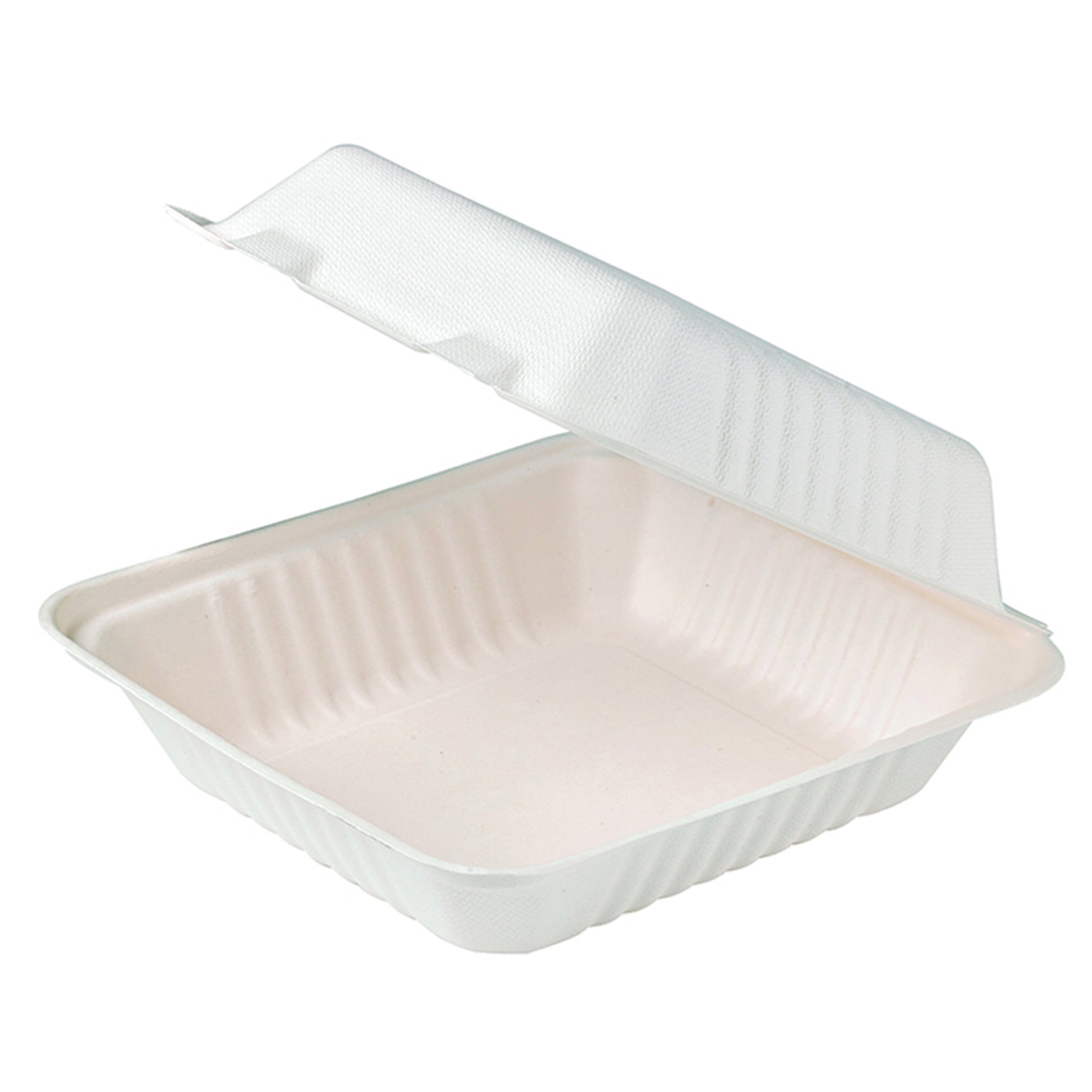 50Pcs - Coquille blanche en pulpe 232x157x80mm 830ml FirstPack - Mathon