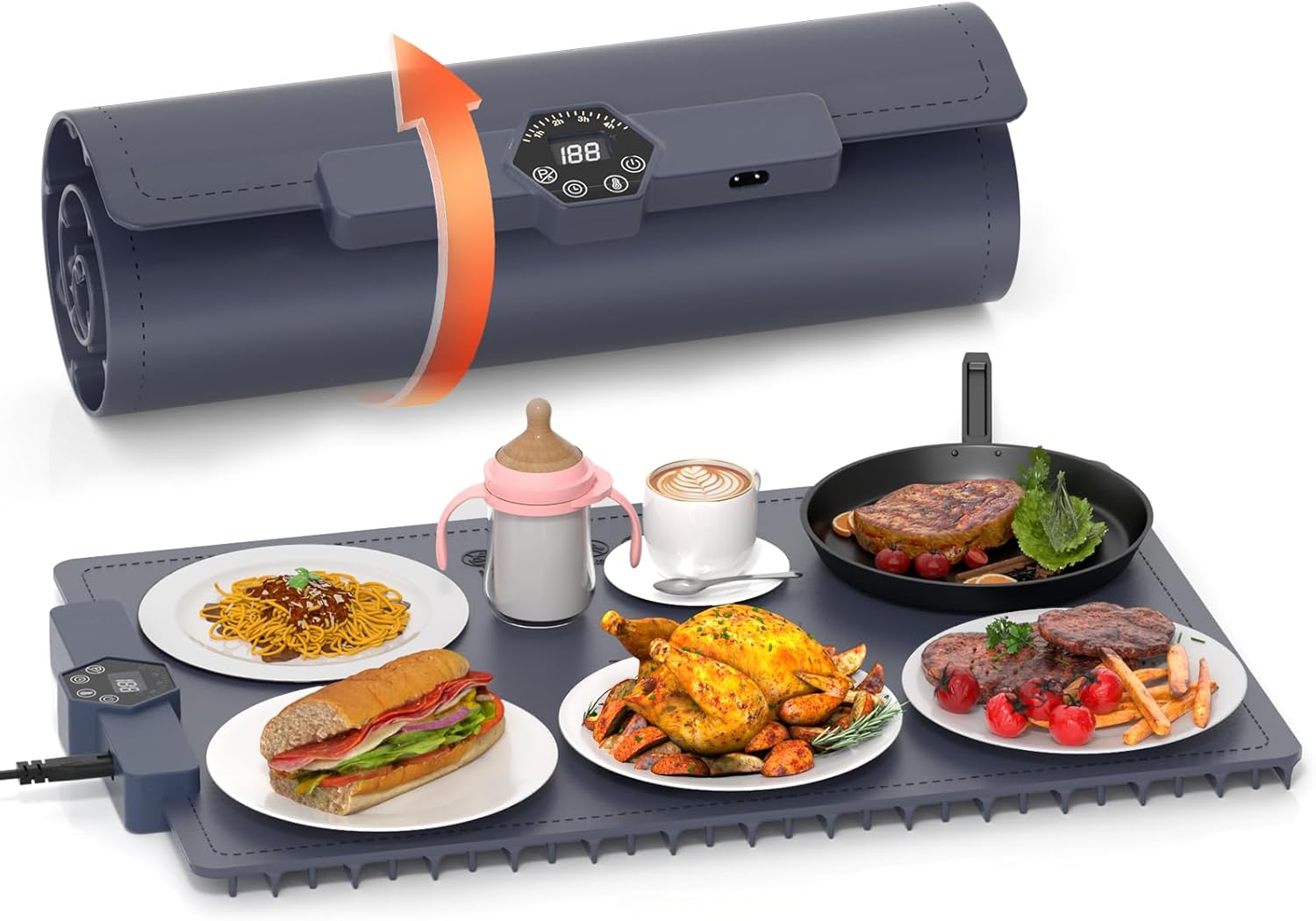 Chauffe Plat Électrique Noir pour Assiettes Vendos85 - Mathon