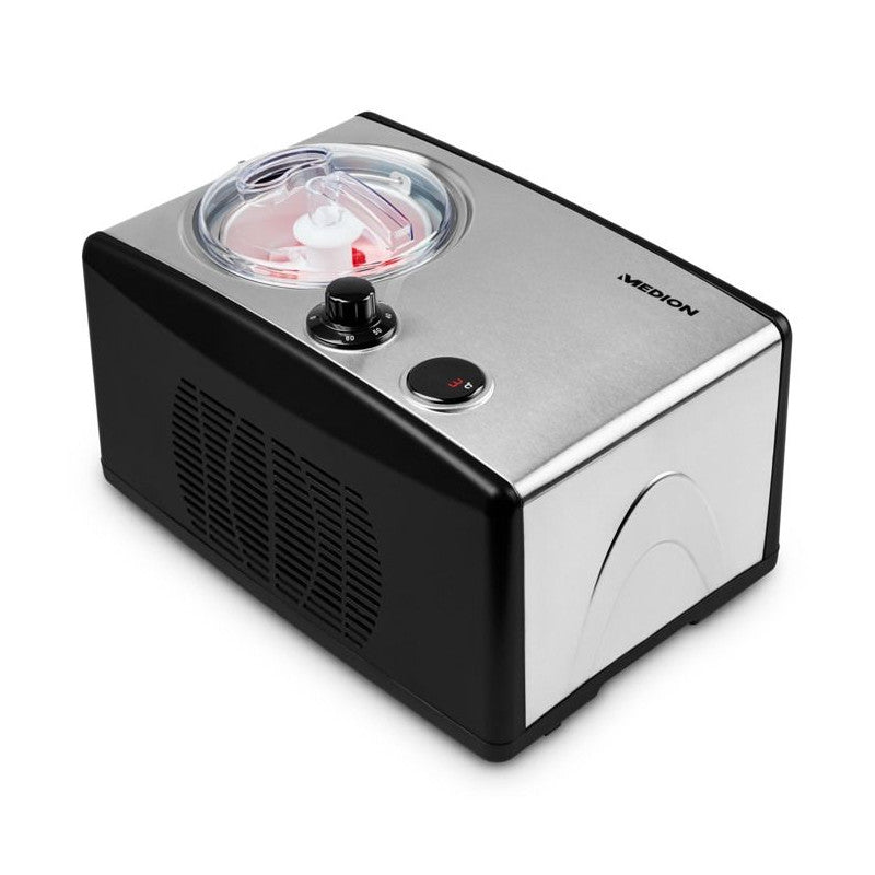 Medion Sorbetiere Et Yaourtiere électrique En Aluminium Avec Compresseur, Machine A Glace D