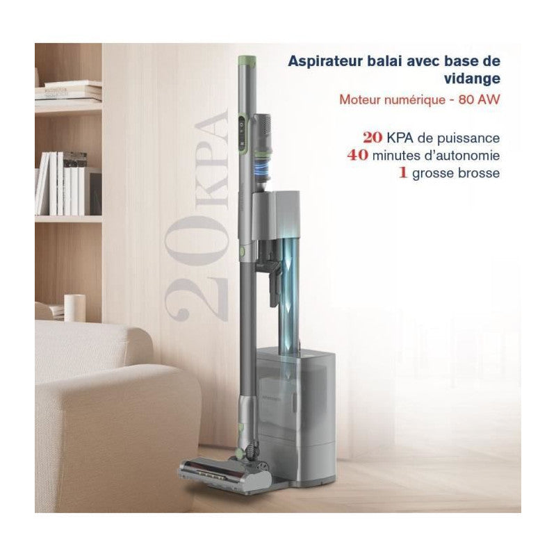 Aspirateur Balai Avec Base De Vidange -   - Amab148 – 200 W – 40 Min D