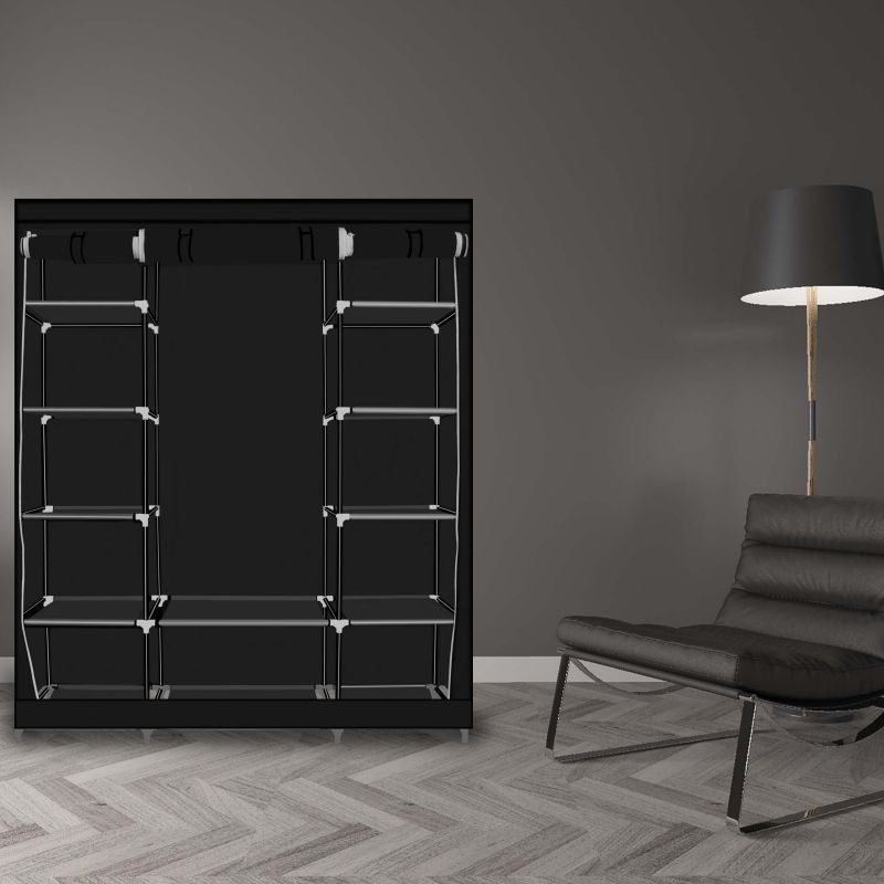 Armoire de rangement - Grande noir Herzberg HG8009-BLK Herzberg - Mathon - 6