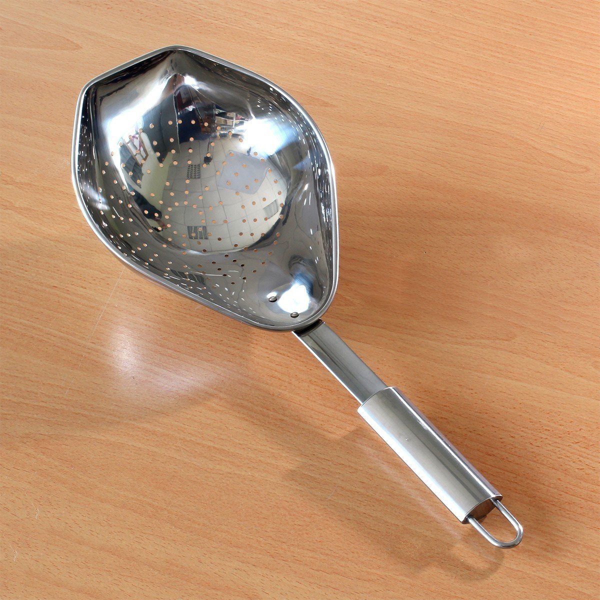 Écumoire inox 18/10 gris 41.8 x 18 cm Astuceo - Mathon - 2