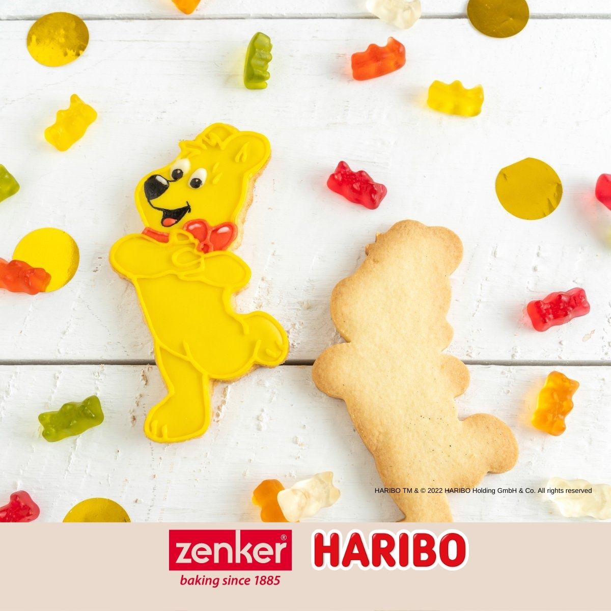 Lot de 2 emporte-pièces en inox motif ourson doré Zenker Haribo Zenker - Mathon - 6