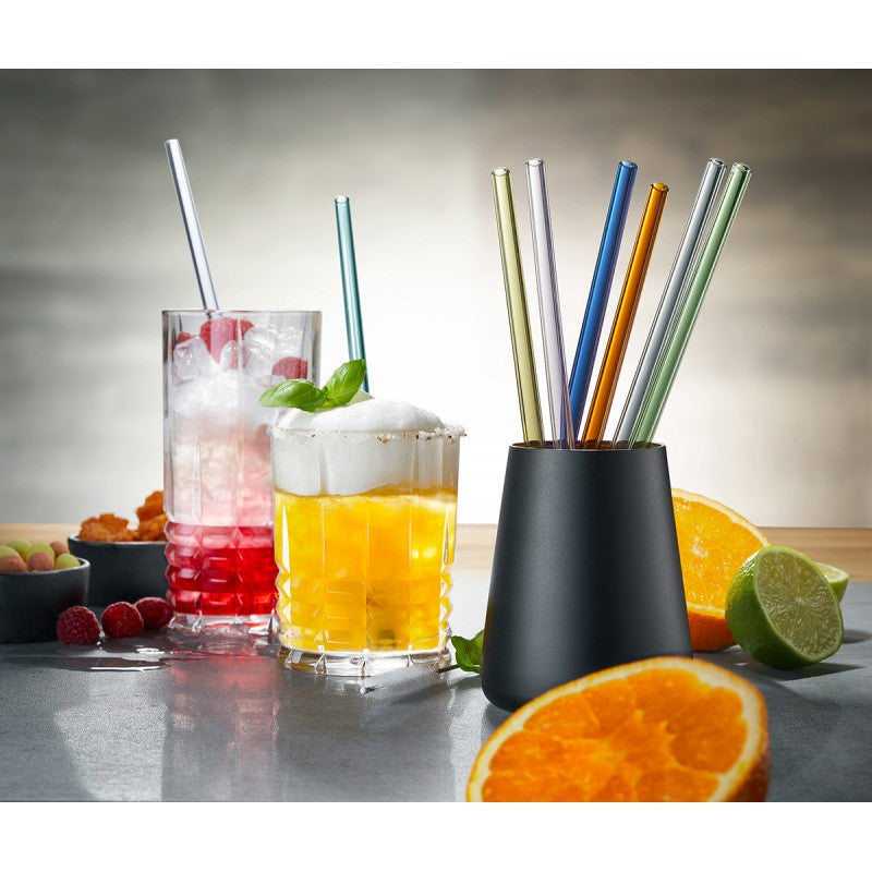 Pailles en verre future, 23 cm (8 pièces) Gefu - Mathon - 3