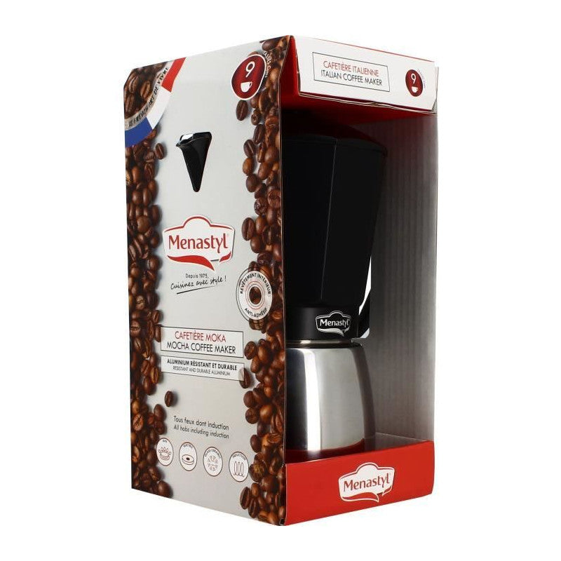 Cafetiere Italienne - Menastyl - 3935071 - Aluminium - 9 Tasses - Tous Feux Dont Induction Menastyl - Mathon - 5