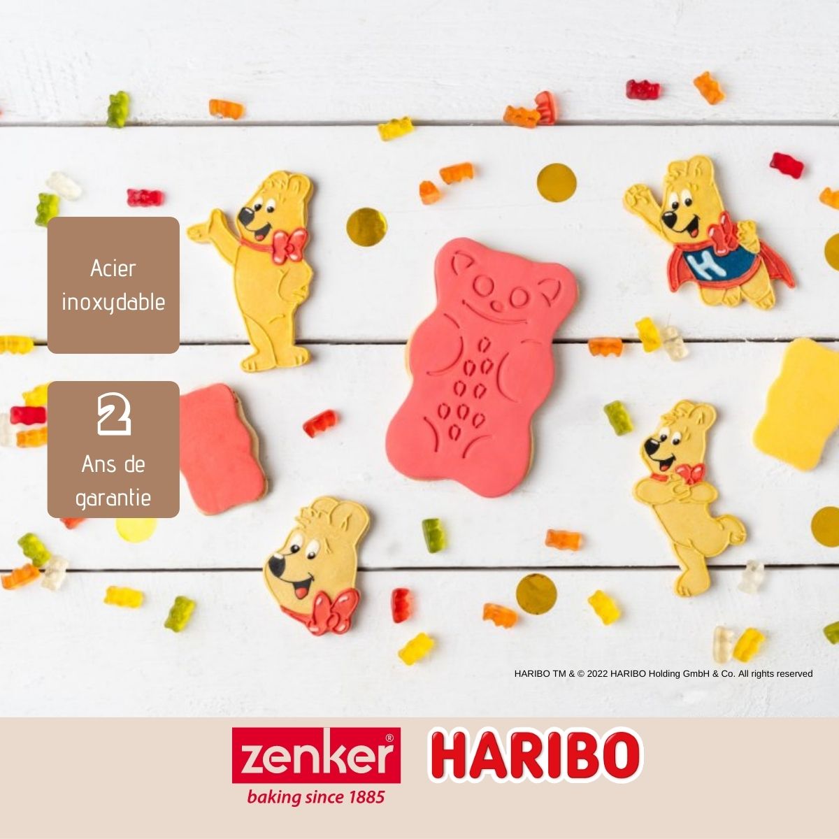 Lot de 2 emporte-pièces nounours Zenker par Haribo Zenker - Mathon - 4