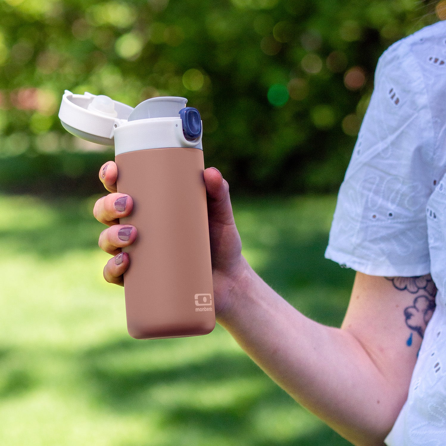 Gourde isotherme à bec verseur Pop 360ml Rose Moka Monbento - Mathon - 5