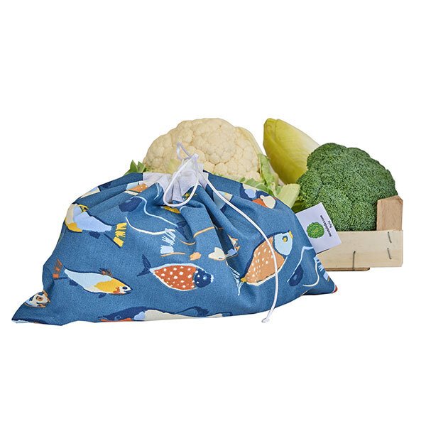 Sac à salades Poissons Bleu Sacasalades by Arminé - Mathon - 1