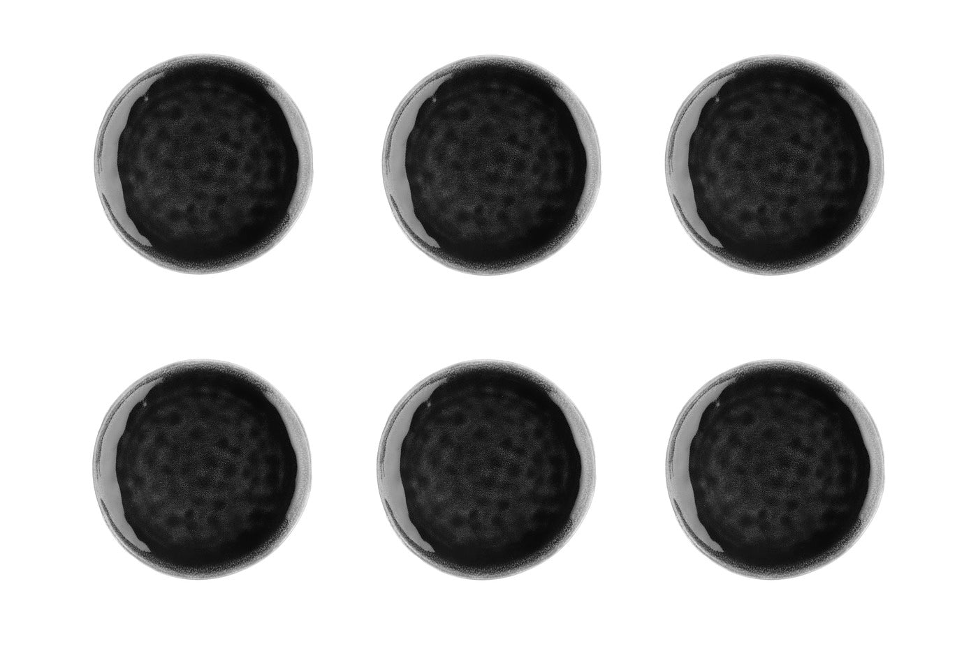 Lot de 6 assiettes à dessert en grès noir D21 Björn - Mathon - 1