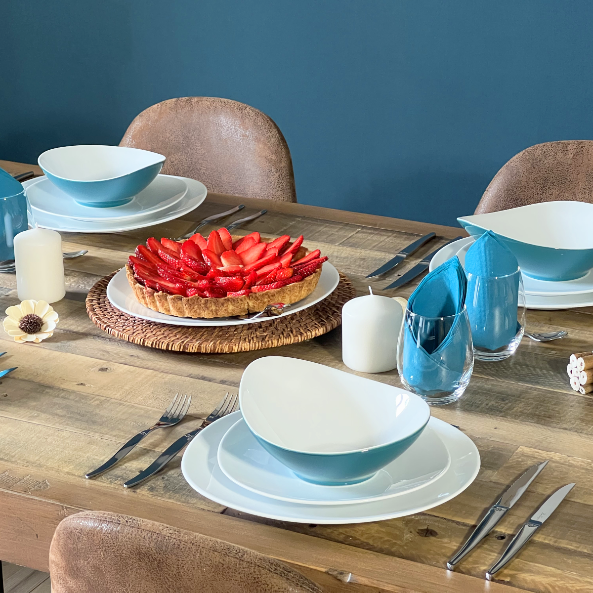 Sven Bleu Canard - Service de vaisselle 18 pièces Médard de Noblat - Mathon - 10