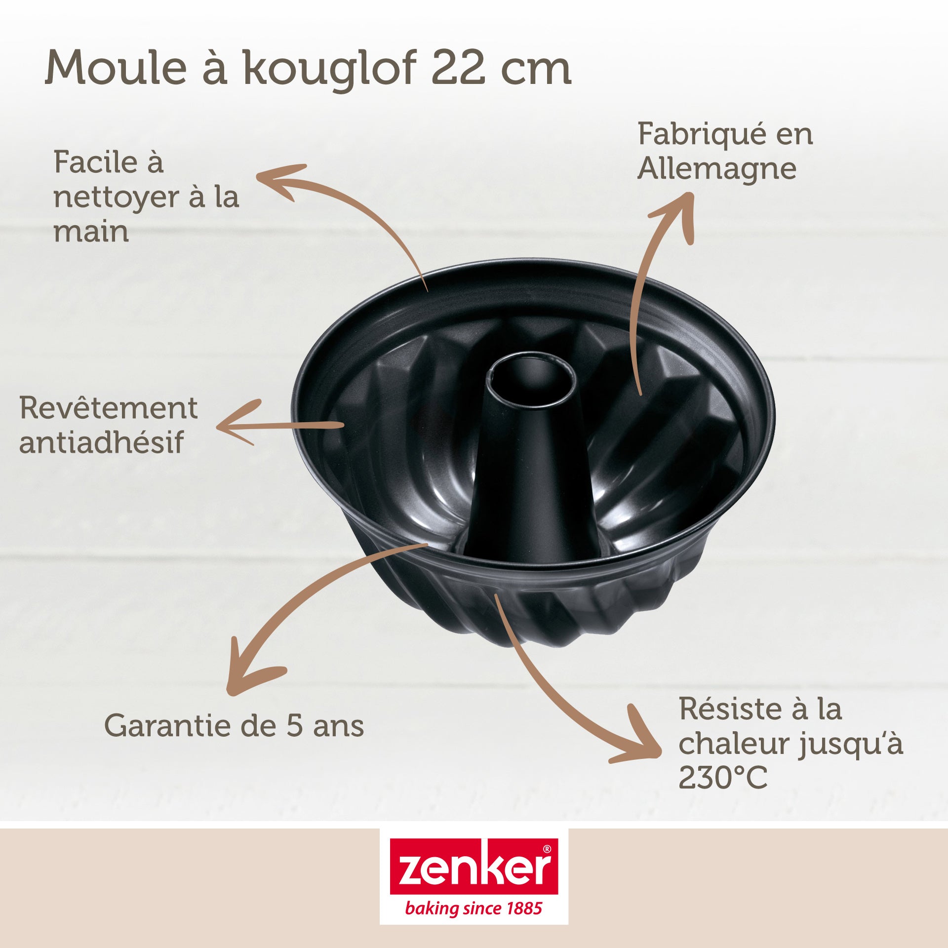 Moule à kouglof 22 cm Zenker Black Metallic Zenker - Mathon - 3