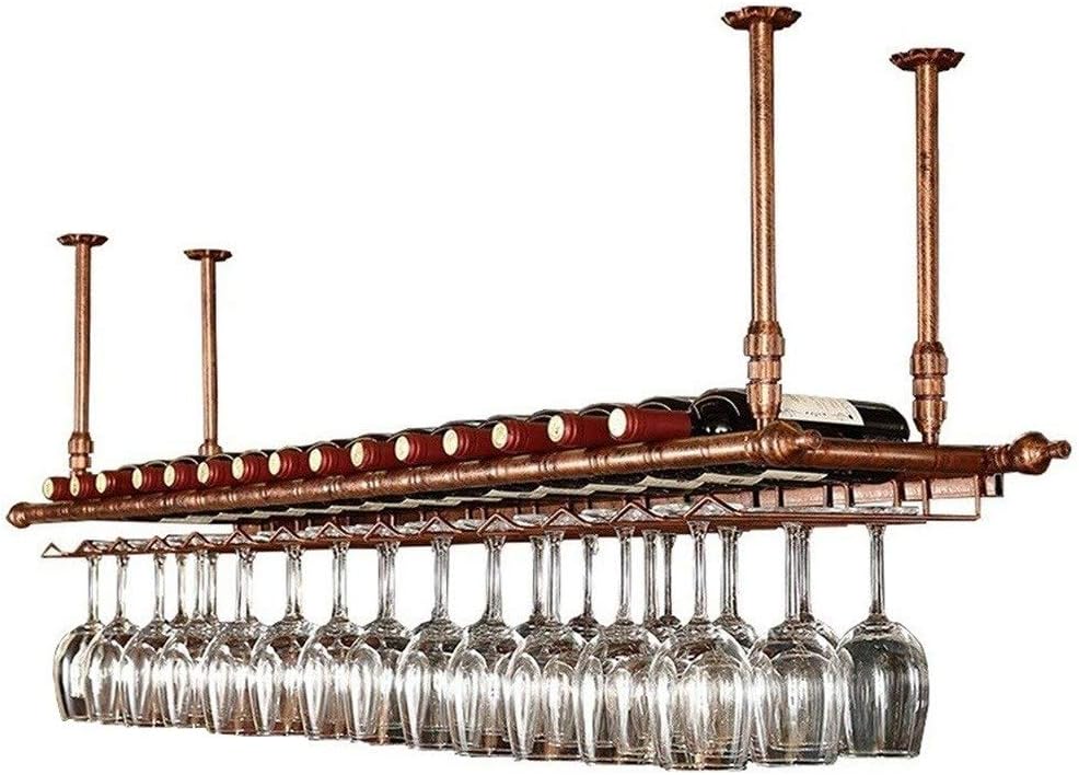 Étagère à vin suspendue plafond en métal réglable 11 bouteilles Vendos85 - Mathon