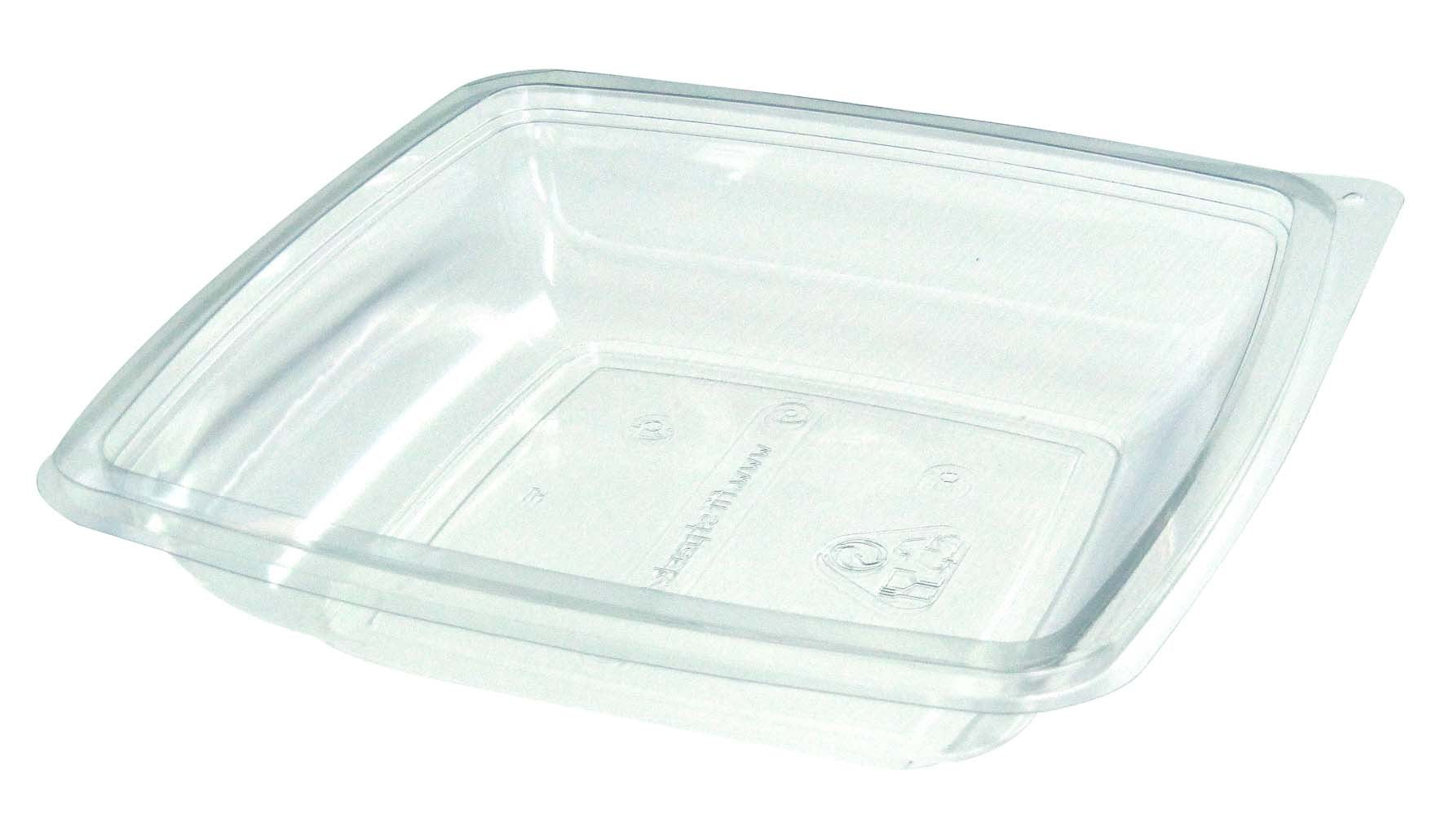 300Pcs - Saladier RPET carré transparent  195x195x46mm 750ml FirstPack - Mathon - 2
