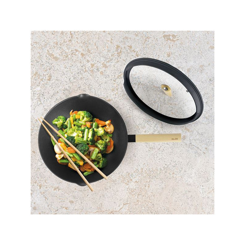 Wok aluminium antiadhésif avec couvercle 30 cm Ibili - Mathon - 5