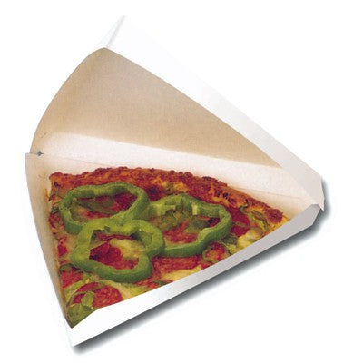 50Pcs - Boite carton blanc triangulaire pour part de pizza  235x229x45mm FirstPack - Mathon - 2