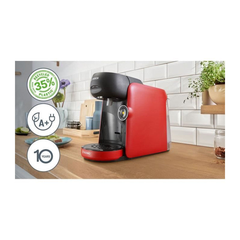 Machine A Café Multi-boissons -   Tassimo - Tas163e - T16 Finesse - 1400 W - 0,7 L - Rouge Bosch - Mathon - 2