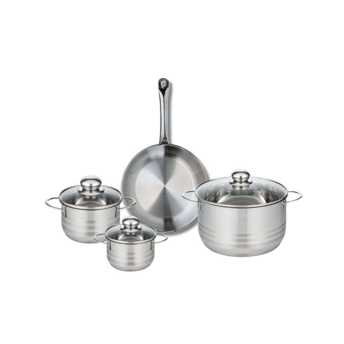 Ensemble de 1 Poêle de cuisson 24 cm et 3 faitouts 12, 14 et 20 cm  Profi Brillant Elo - Mathon - 1
